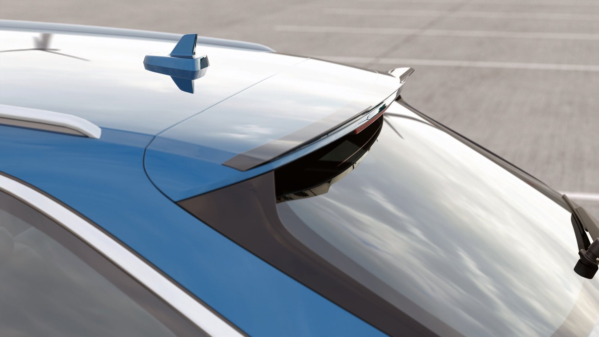 Spoiler CAP für Audi A6 S-Line / S6  C8 Avant schwarz Hochglanz