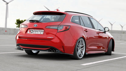 Heck Ansatz Flaps Diffusor für Toyota Corolla XII Touring Sports schwarz matt