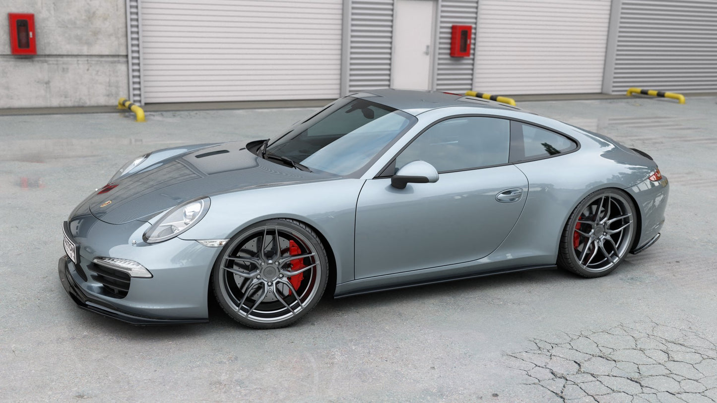 Seitenschweller Ansatz für Porsche 911 Carrera 991 schwarz Hochglanz