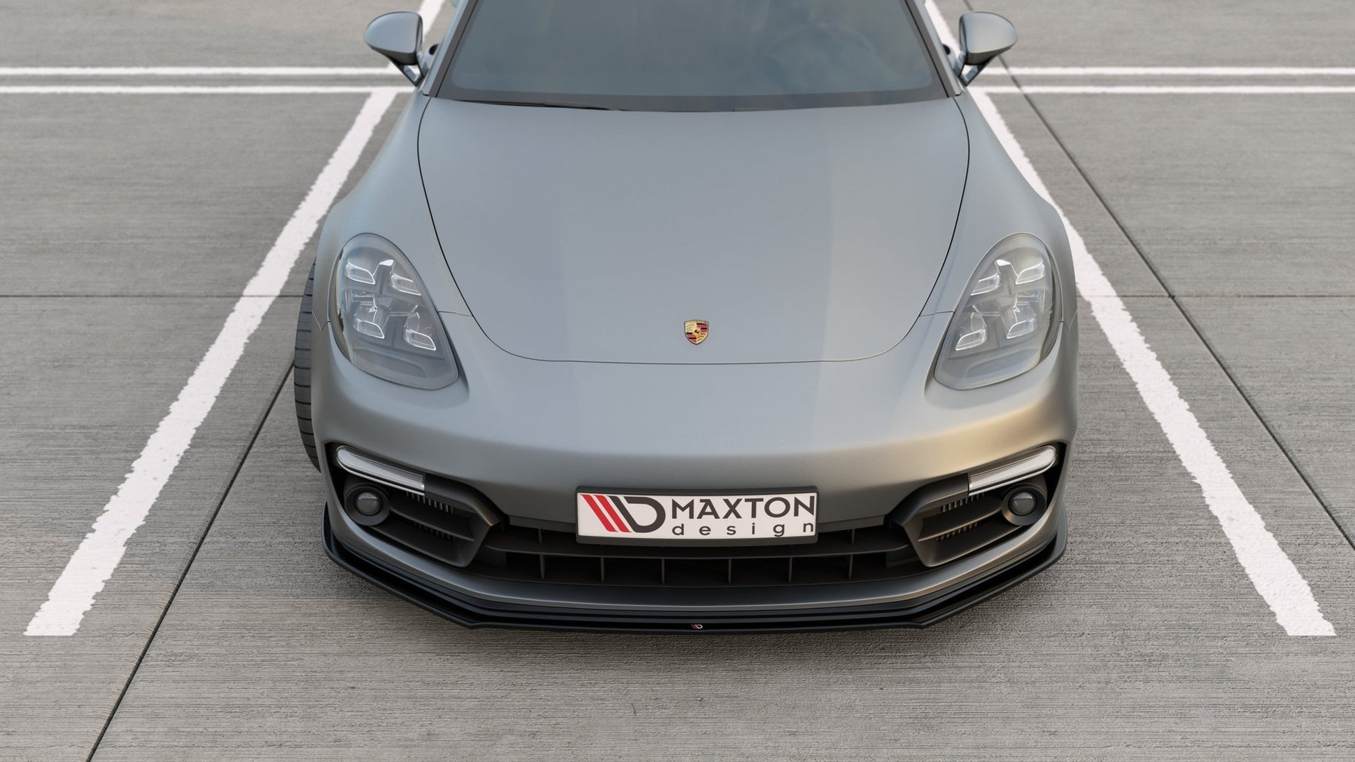 Front Ansatz für Porsche Panamera GTS 971 schwarz matt