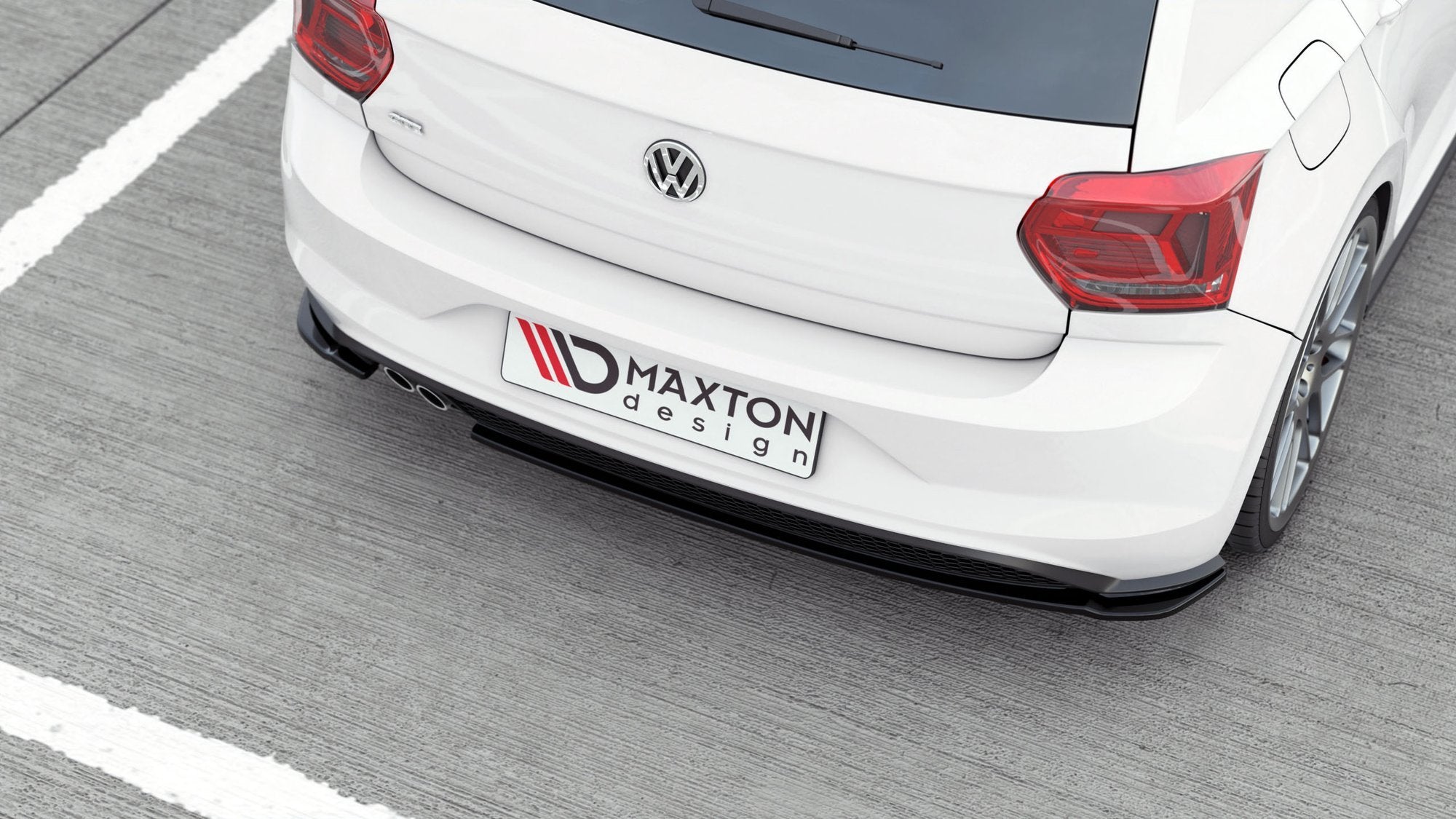 Maxton Front Ansatz V.4 für VW Polo GTI Mk6 schwarz matt VW-PO-6
