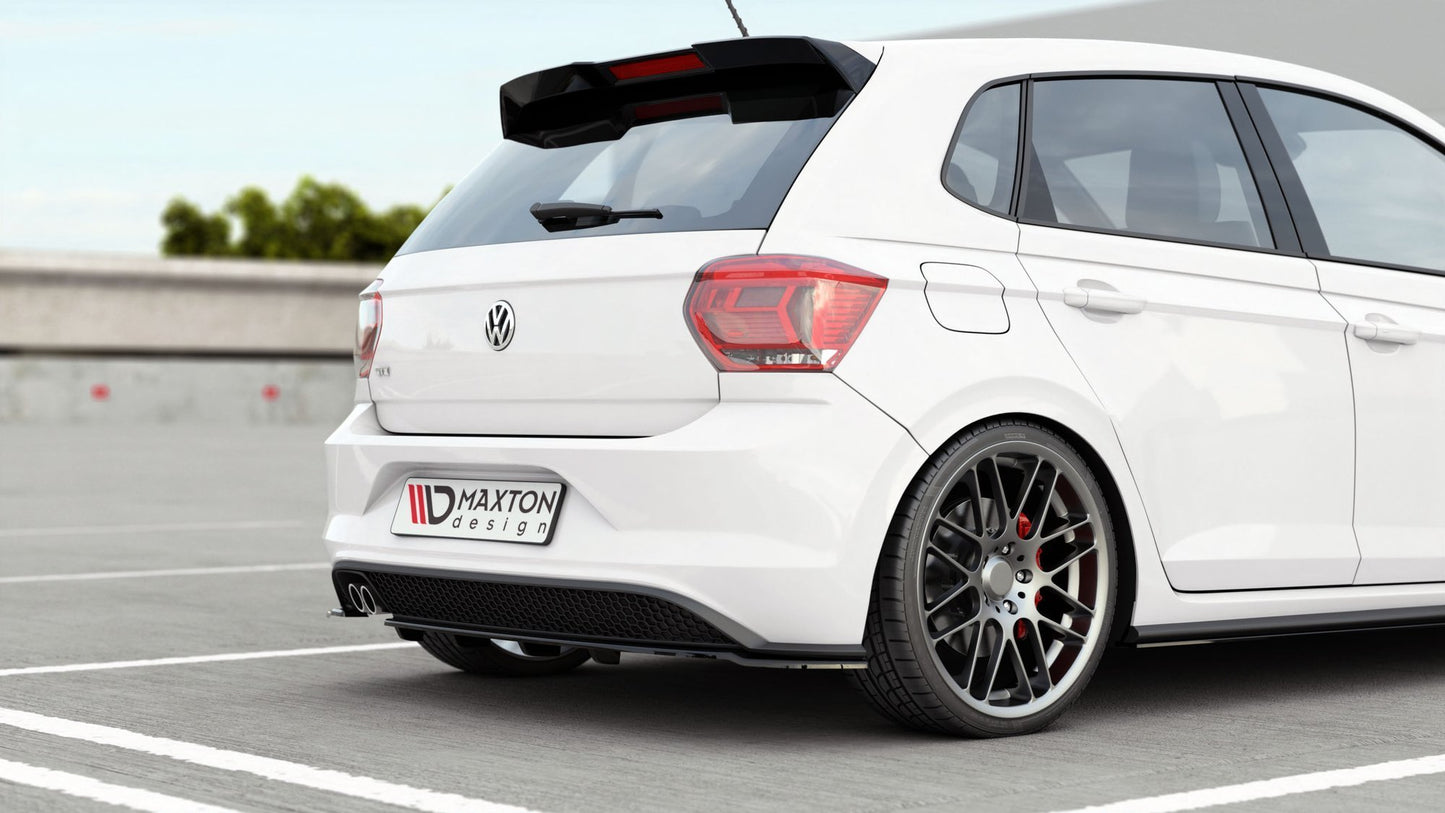Mittlerer Diffusor Heck Ansatz DTM Look für VW Polo 6 GTI Mk6 Carbon Look