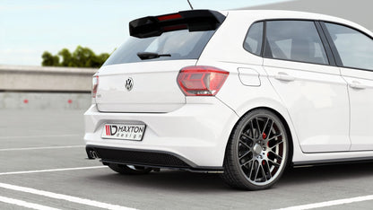 Mittlerer Diffusor Heck Ansatz DTM Look für VW Polo 6 GTI Mk6 Carbon Look