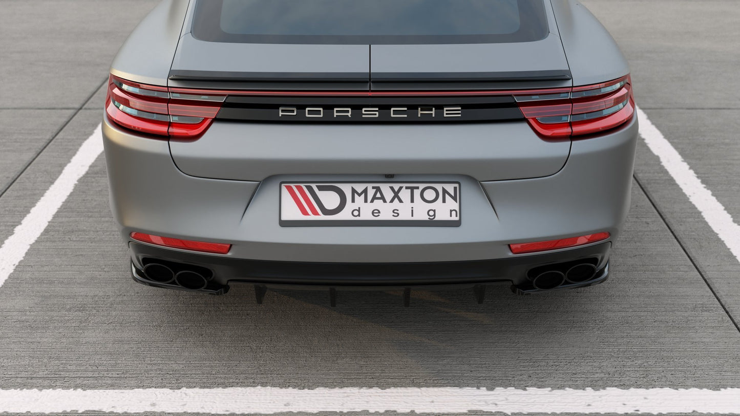 Diffusor Heck Ansatz für Porsche Panamera GTS 971 schwarz matt