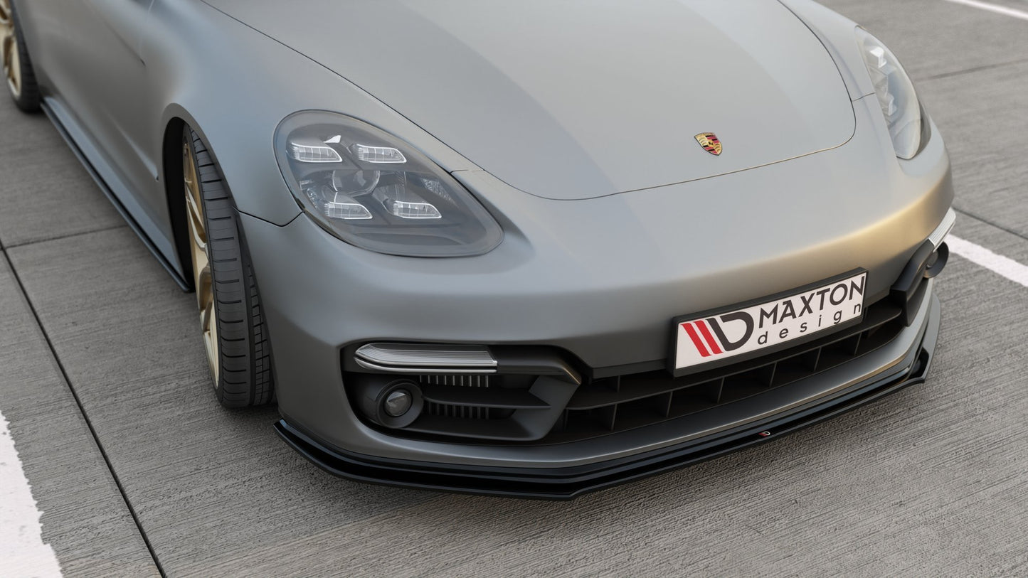Front Ansatz für Porsche Panamera GTS 971 schwarz Hochglanz