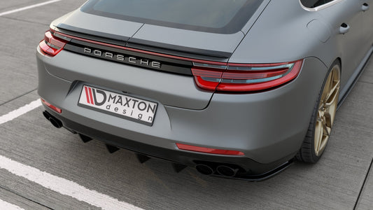 Diffusor Heck Ansatz für Porsche Panamera GTS 971 schwarz matt