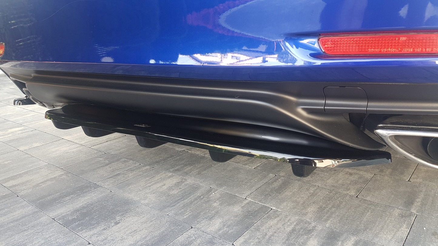 Mittlerer Diffusor Heck Ansatz für im DTM LOOK Lexus Rc schwarz Hochglanz