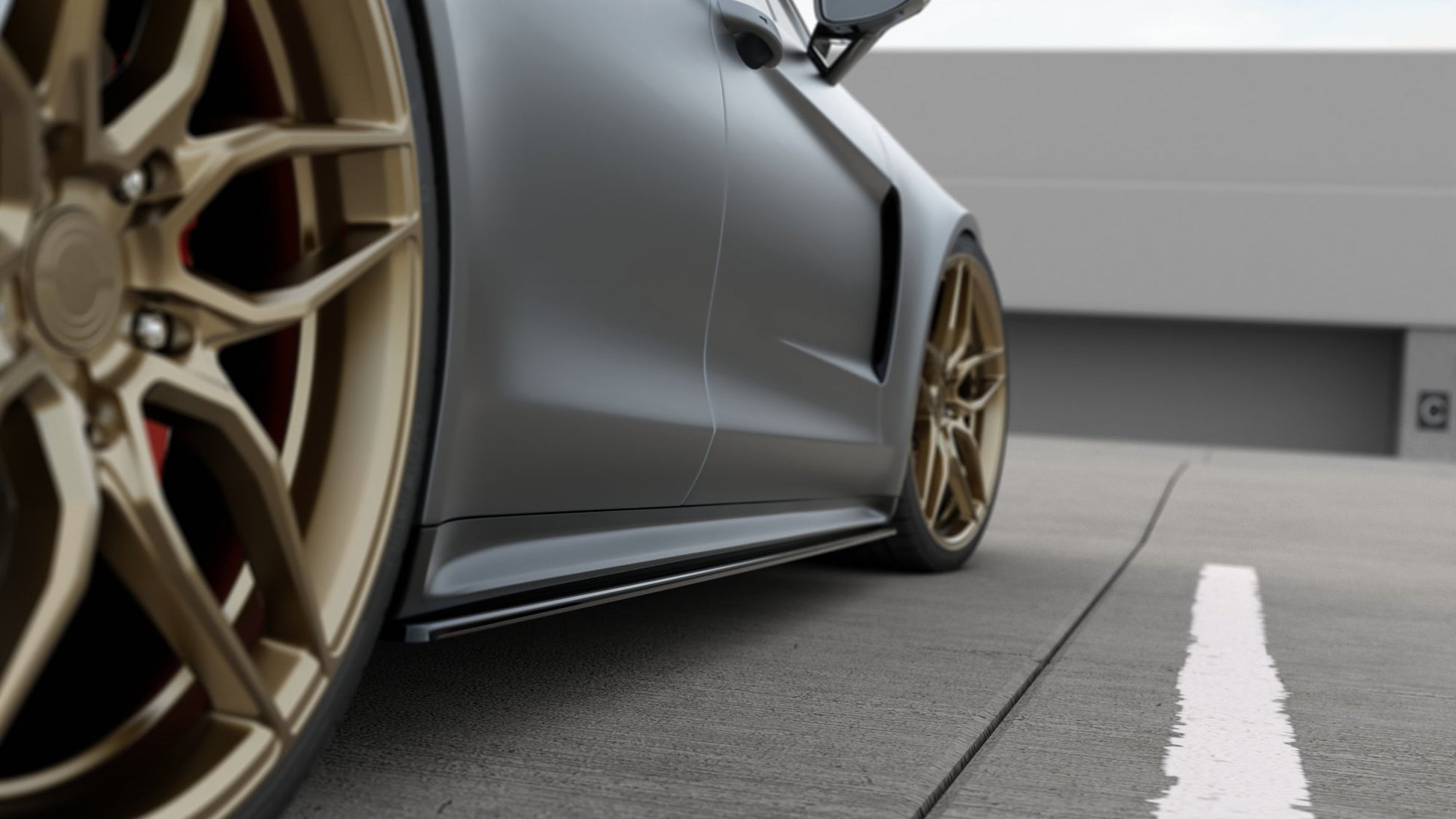 Seitenschweller Ansatz für Porsche Panamera GTS 971 Carbon Look