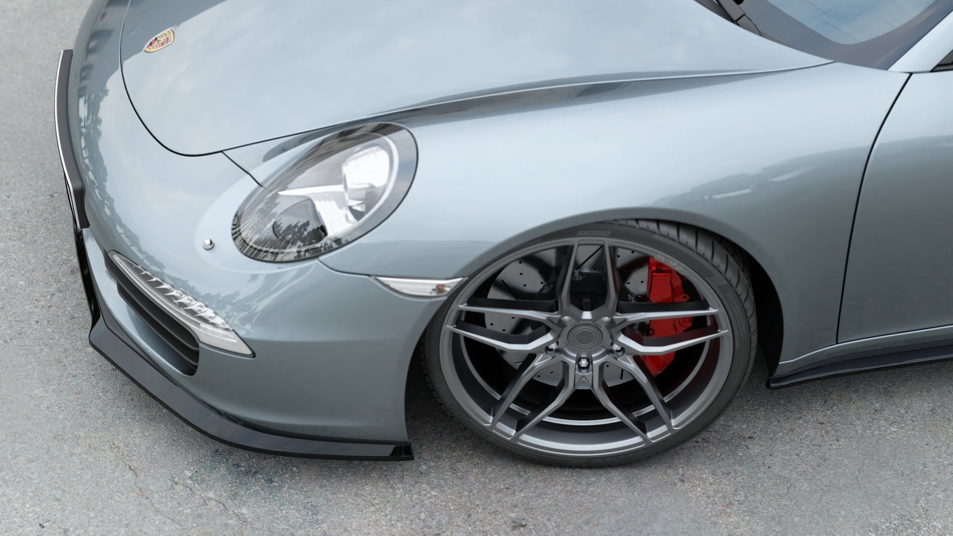 Front Ansatz V.1 für Porsche 911 Carrera 991 schwarz matt