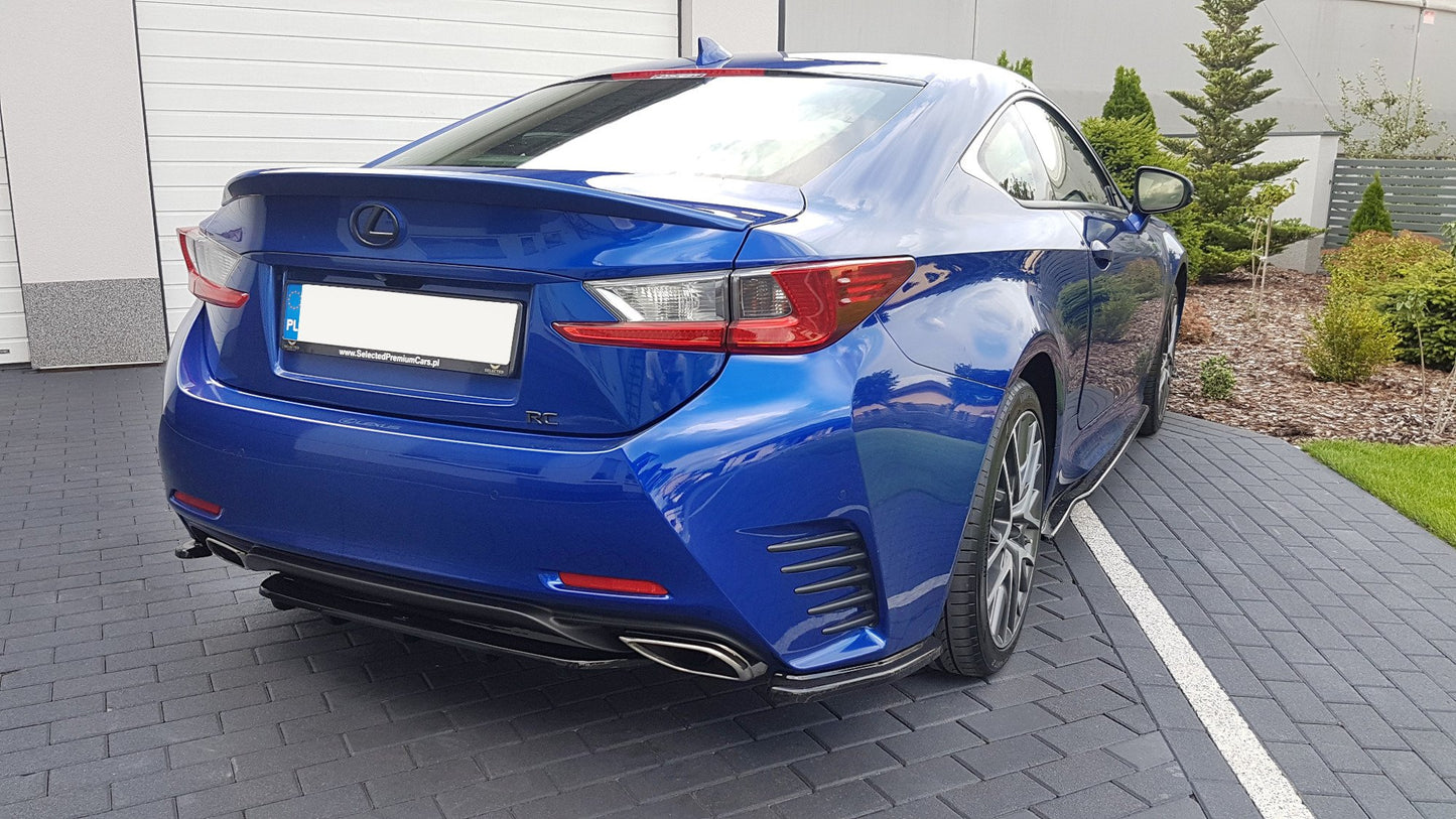 Heck Ansatz Flaps Diffusor für Lexus Rc  schwarz Hochglanz