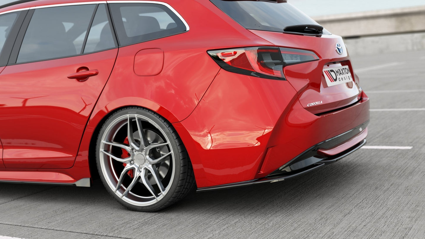 Heck Ansatz Flaps Diffusor für Toyota Corolla XII Touring Sports schwarz matt