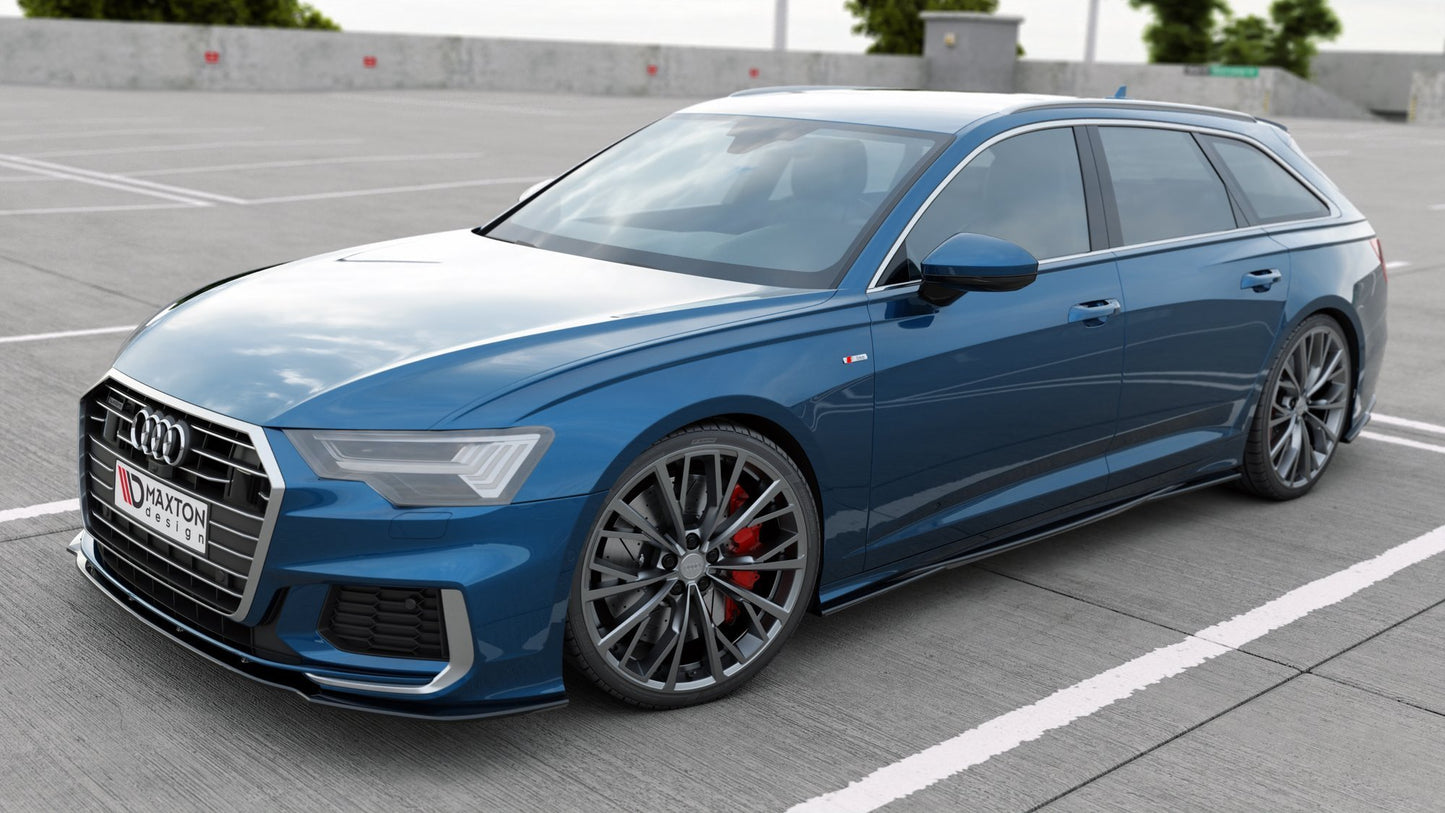 Seitenschweller Ansatz für Aud A6 S-Line / S6 C8  Carbon Look