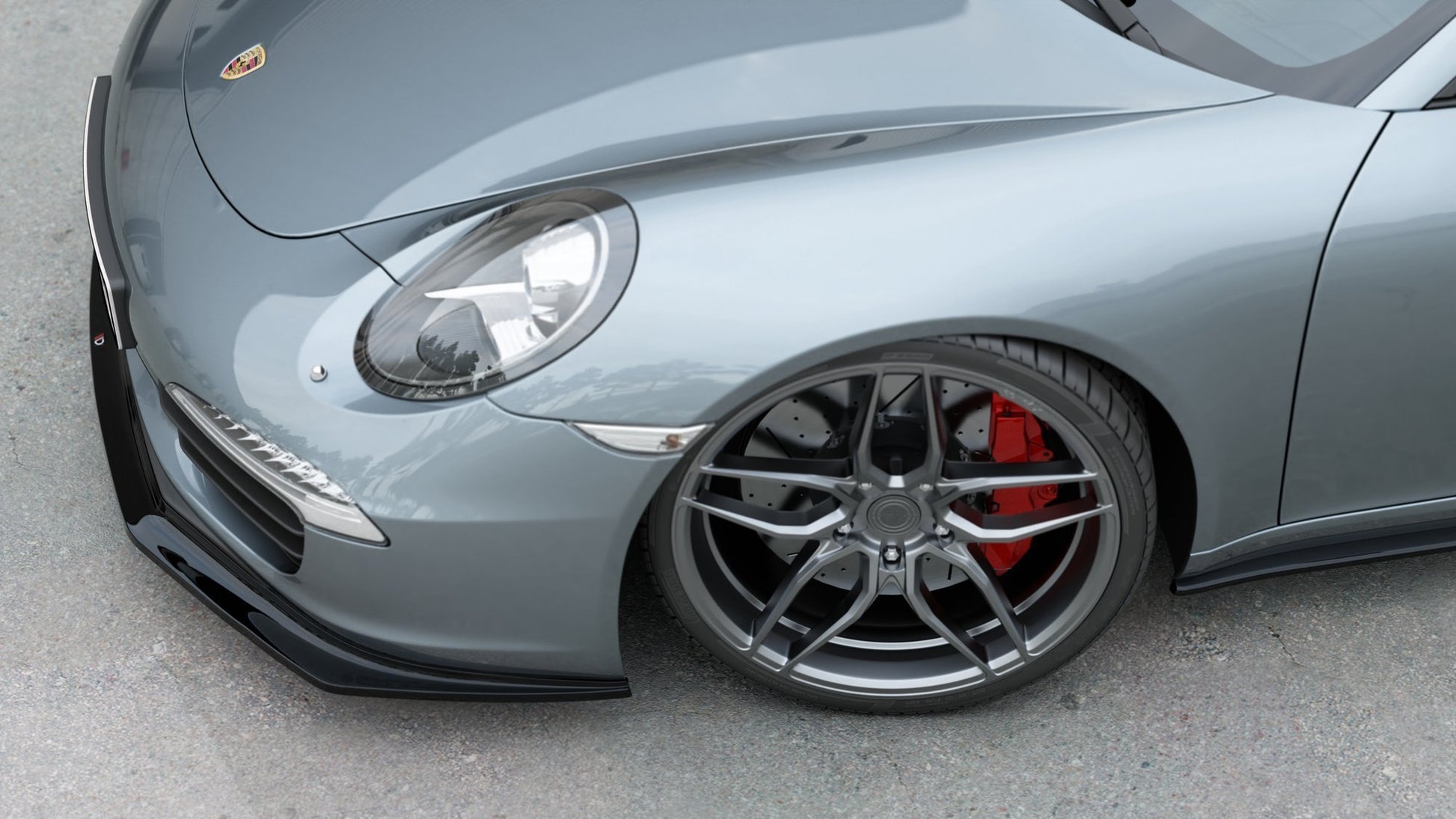 Front Ansatz V.2 für Porsche 911 Carrera 991 schwarz Hochglanz