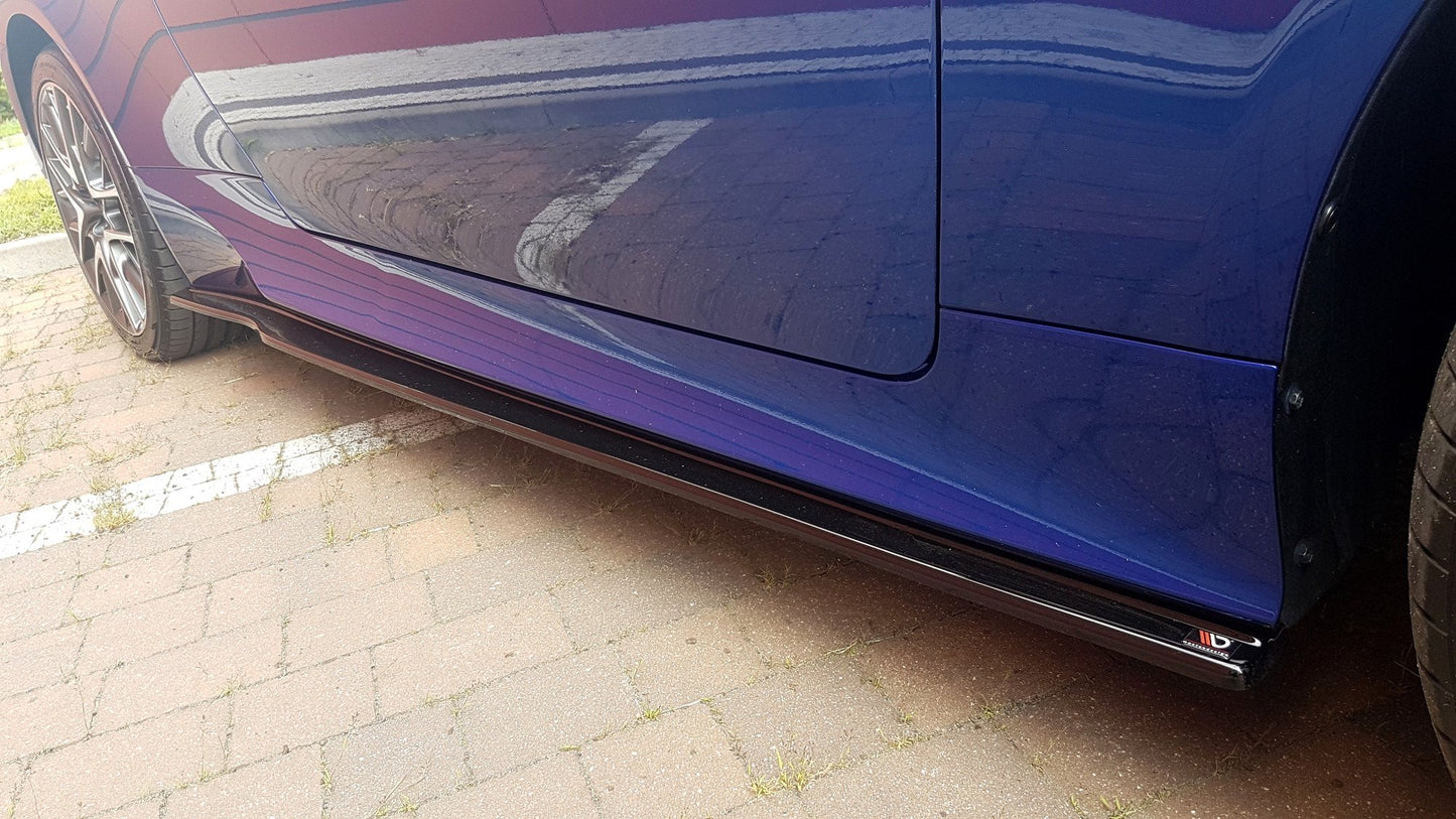 Seitenschweller Ansatz für Lexus Rc schwarz Hochglanz