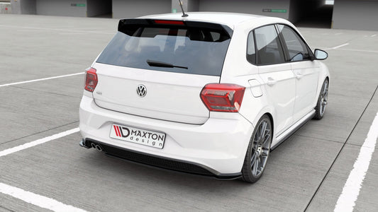 Heck Ansatz Flaps Diffusor V.2 für VW Polo GTI Mk6 schwarz Hochglanz