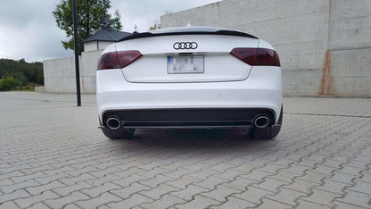 Mittlerer Diffusor Heck Ansatz für Audi A5 S-Line 8T FL Coupe / Sportback  schwarz matt