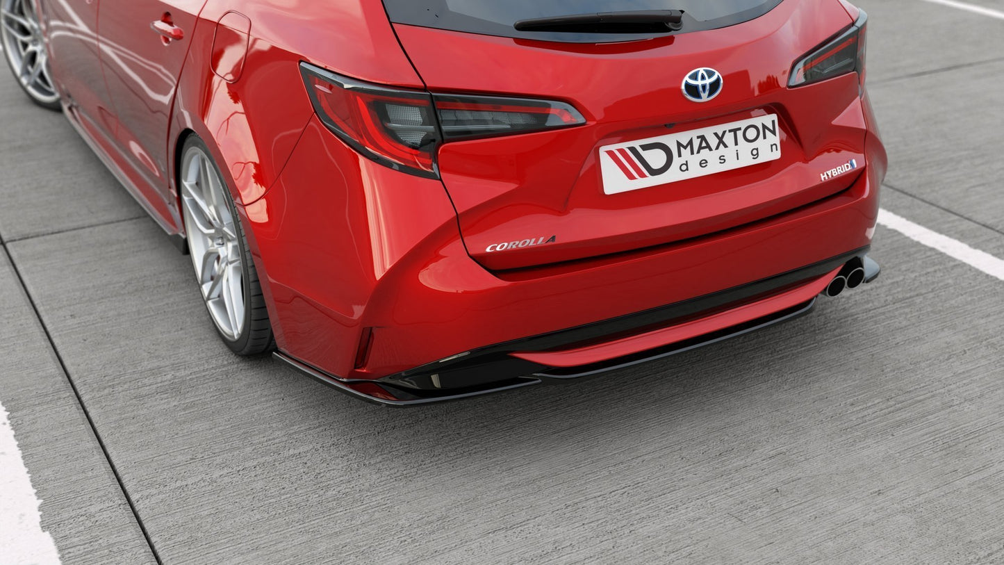 Heck Ansatz Flaps Diffusor für Toyota Corolla XII Touring Sports schwarz matt