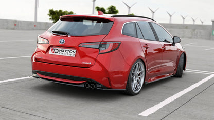 Heck Ansatz Flaps Diffusor für Toyota Corolla XII Touring Sports schwarz matt