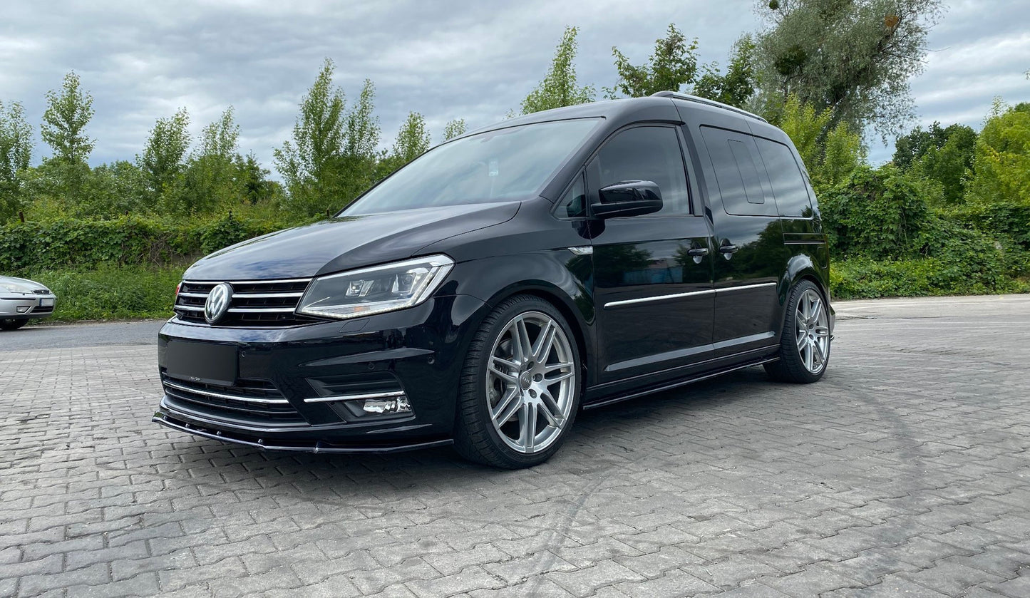 Seitenschweller Ansatz für Volkswagen Caddy Mk. 4 schwarz Hochglanz