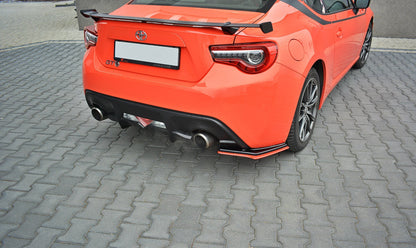 Heck Ansatz Flaps Diffusor V.2 für TOYOTA GT86 FACELIFT  schwarz Hochglanz
