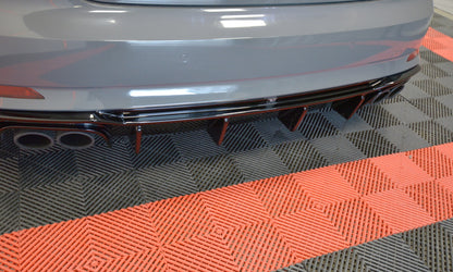 Diffusor Heck Ansatz für Audi S5 F5 Coupe / Sportback schwarz matt
