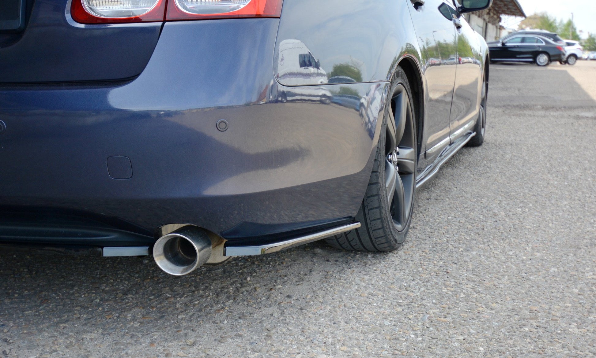 Heck Ansatz Flaps Diffusor für LEXUS GS MK.3 schwarz matt