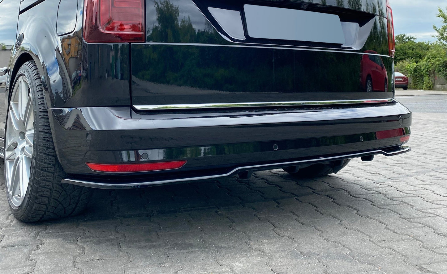 Mittlerer Diffusor Heck Ansatz DTM Look für Volkswagen Caddy Mk. 4 Carbon Look