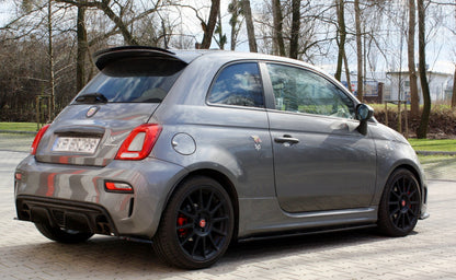 Spoiler CAP für FIAT 500 ABARTH MK1 FACELIFT schwarz Hochglanz