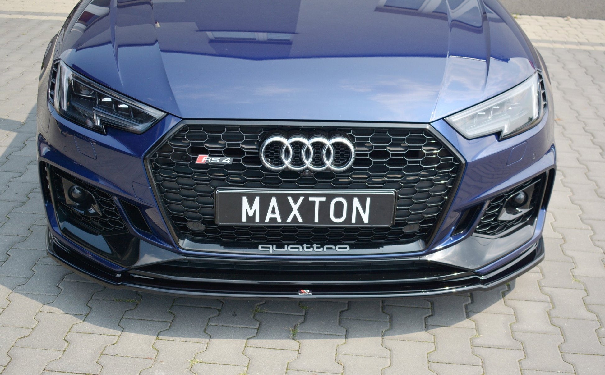 Front Ansatz V.2 für AUDI RS4 B9 schwarz matt