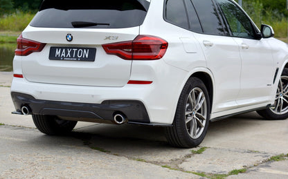 Heck Ansatz Flaps Diffusor für BMW X3 G01 M Paket Carbon Look