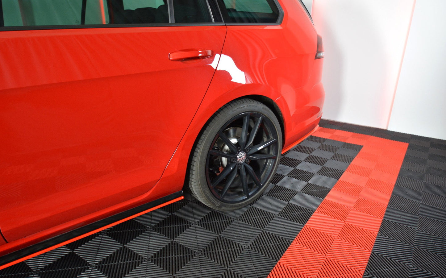 Heck Ansatz Flaps Diffusor V.2 für VW GOLF 7 R VARIANT FACELIFT  Carbon Look