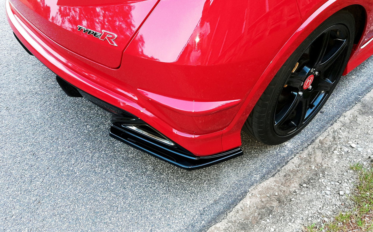 Heck Ansatz Flaps Diffusor für HONDA CIVIC VIII TYPE-R GP schwarz matt
