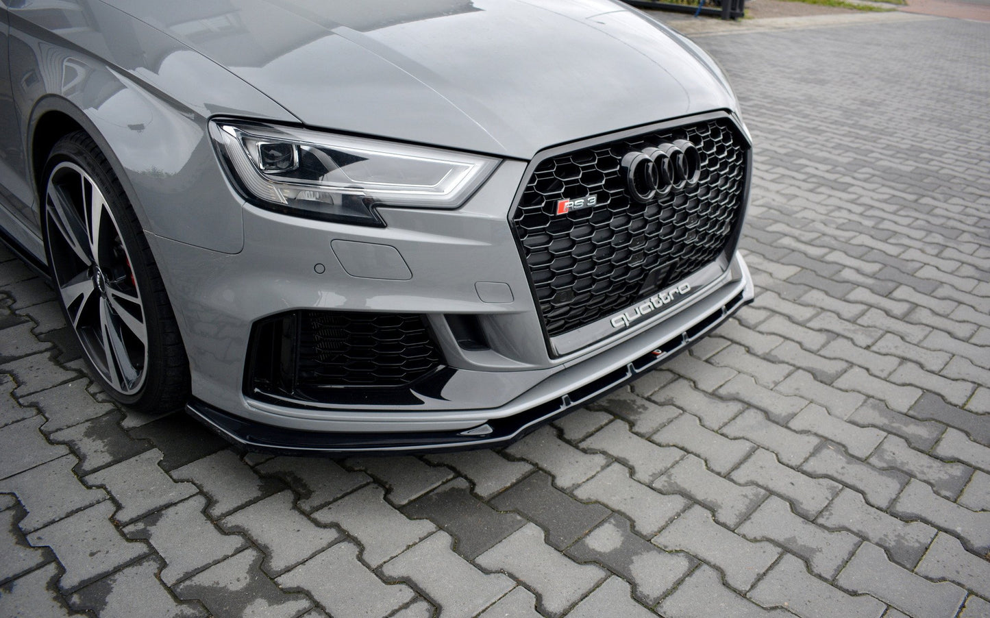 Front Ansatz V.1 für Audi RS3 8V FL Limousine schwarz matt