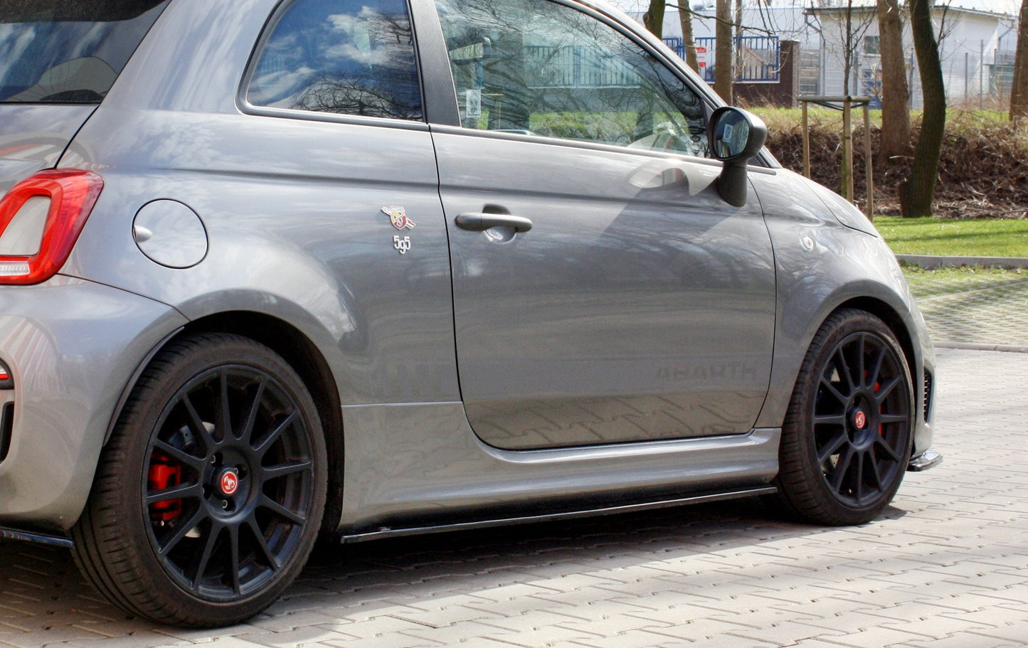 Seitenschweller Ansatz für FIAT 500 ABARTH MK1 FACELIFT Carbon Look
