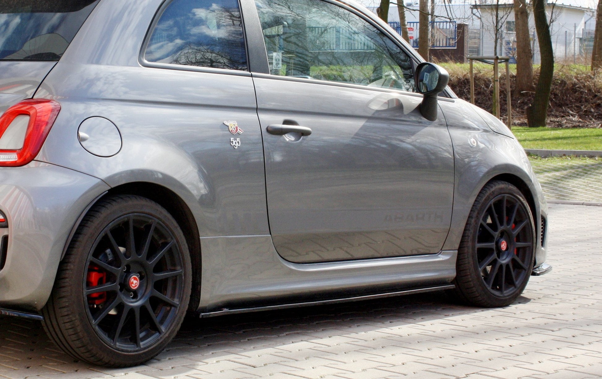 Seitenschweller Ansatz für FIAT 500 ABARTH MK1 FACELIFT Carbon Look