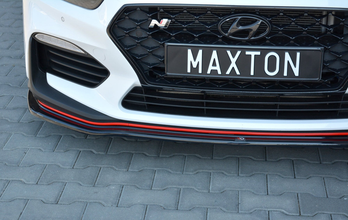 Front Splitter V.2 Hyundai I30 N Mk3 Hatchback / Fastback schwarz Hochglanz