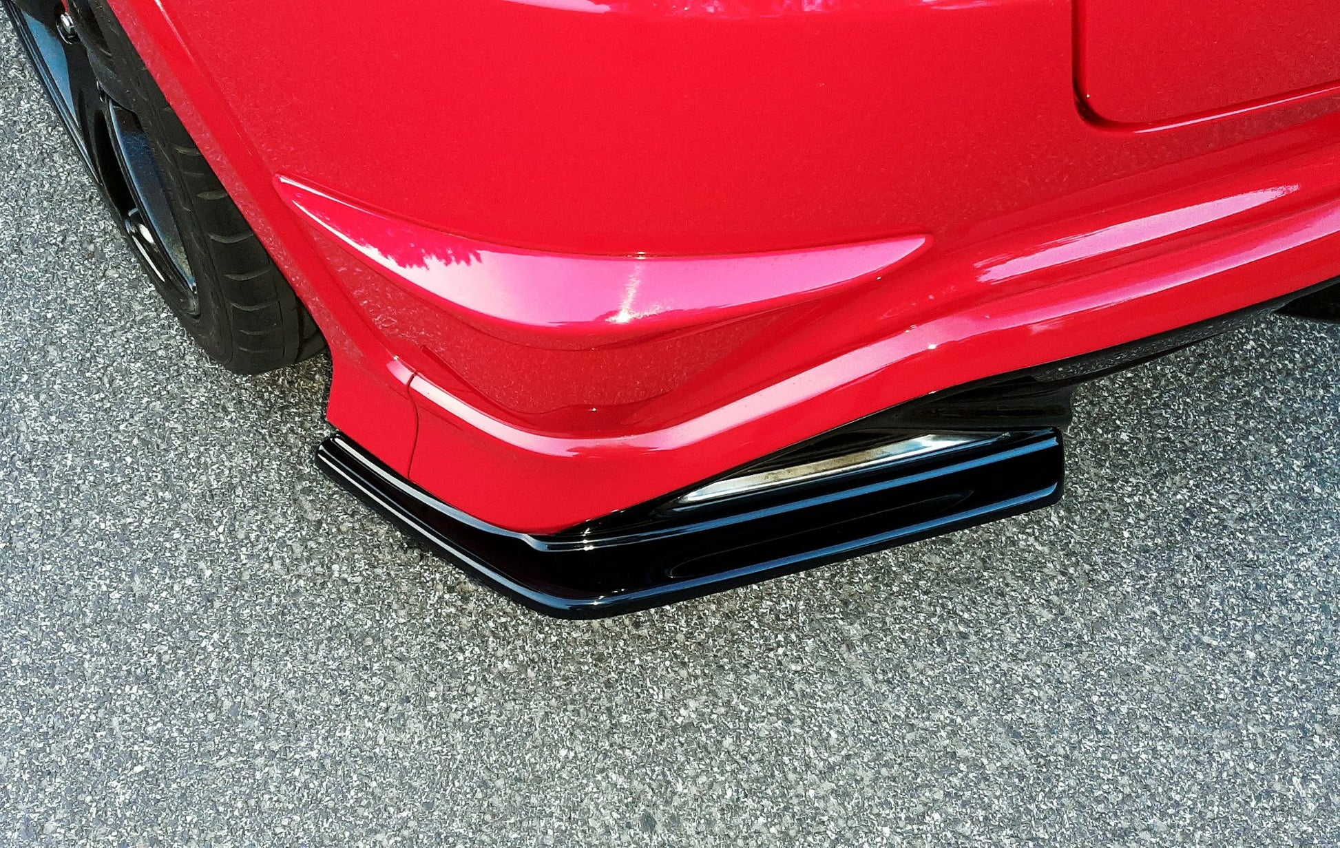 Heck Ansatz Flaps Diffusor für HONDA CIVIC VIII TYPE-R GP schwarz matt