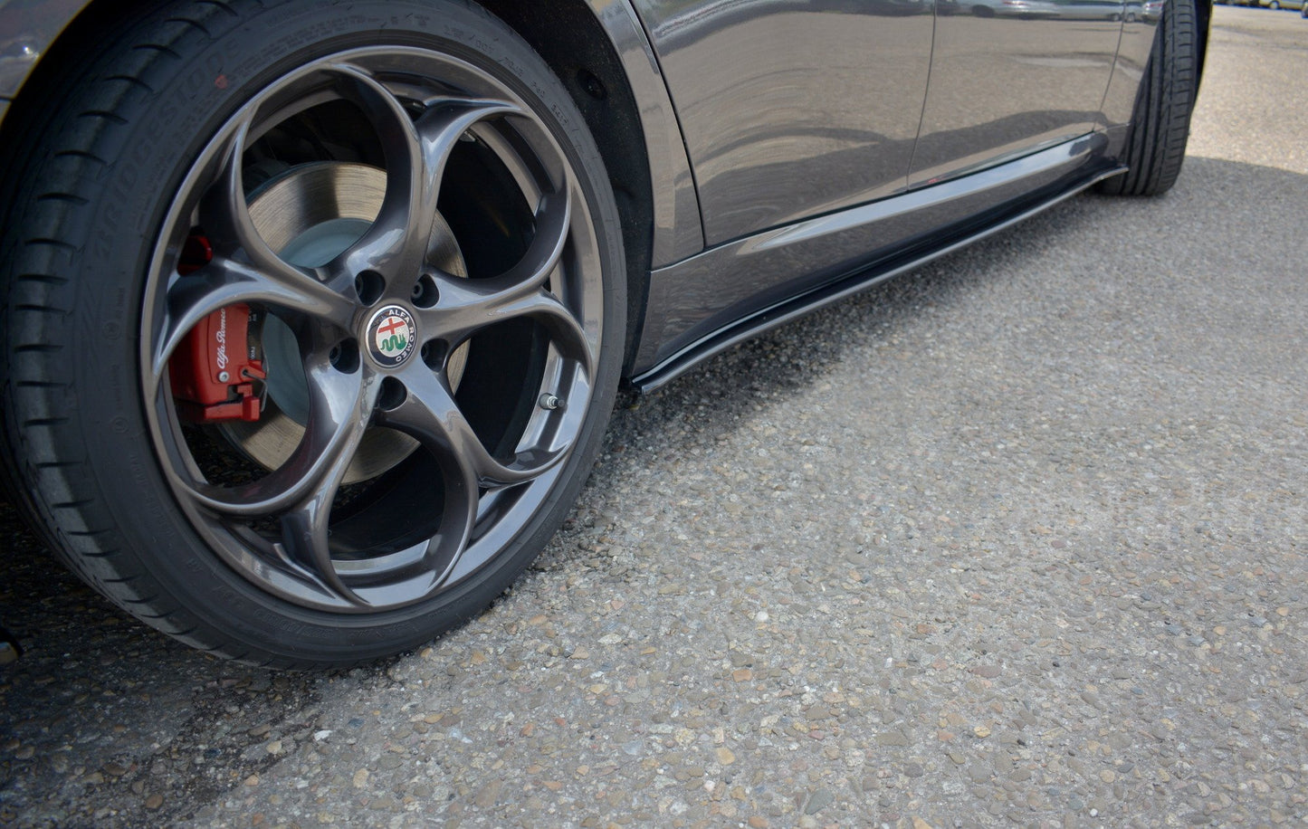 Seitenschweller Ansatz für ALFA ROMEO GIULIA VELOCE schwarz Hochglanz