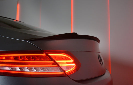 Spoiler CAP für MERCEDES- BENZ C-KLASSE W205 COUPE AMG-LINE schwarz matt