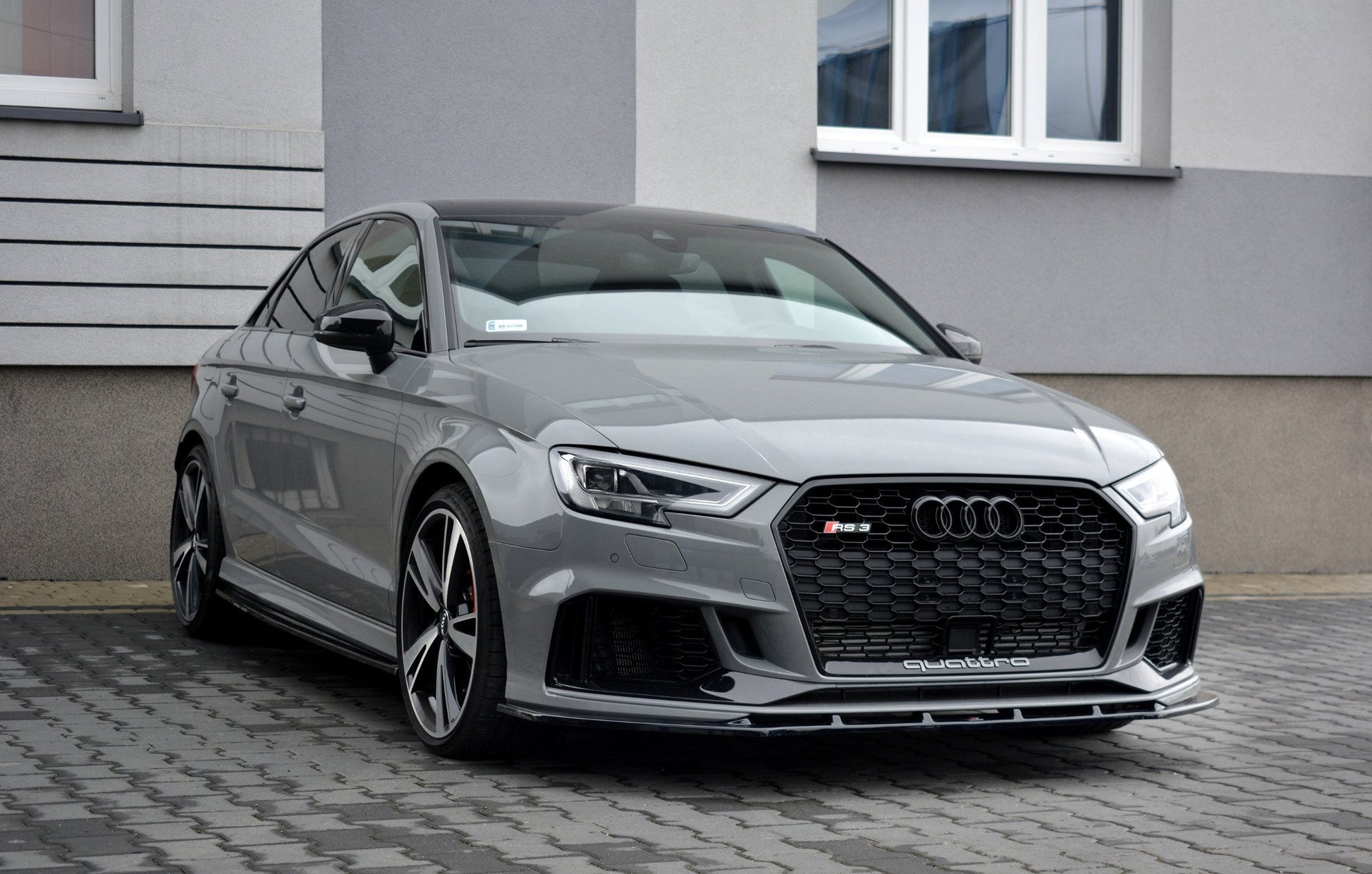 Front Ansatz V.1 für Audi RS3 8V FL Limousine schwarz matt