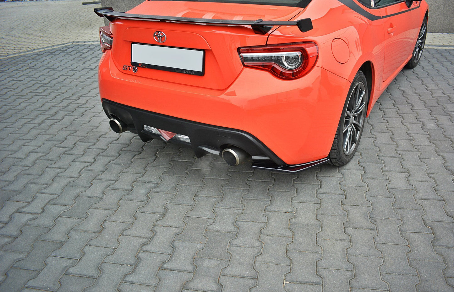 Heck Ansatz Flaps Diffusor V.1 für TOYOTA GT86 FACELIFT  schwarz matt
