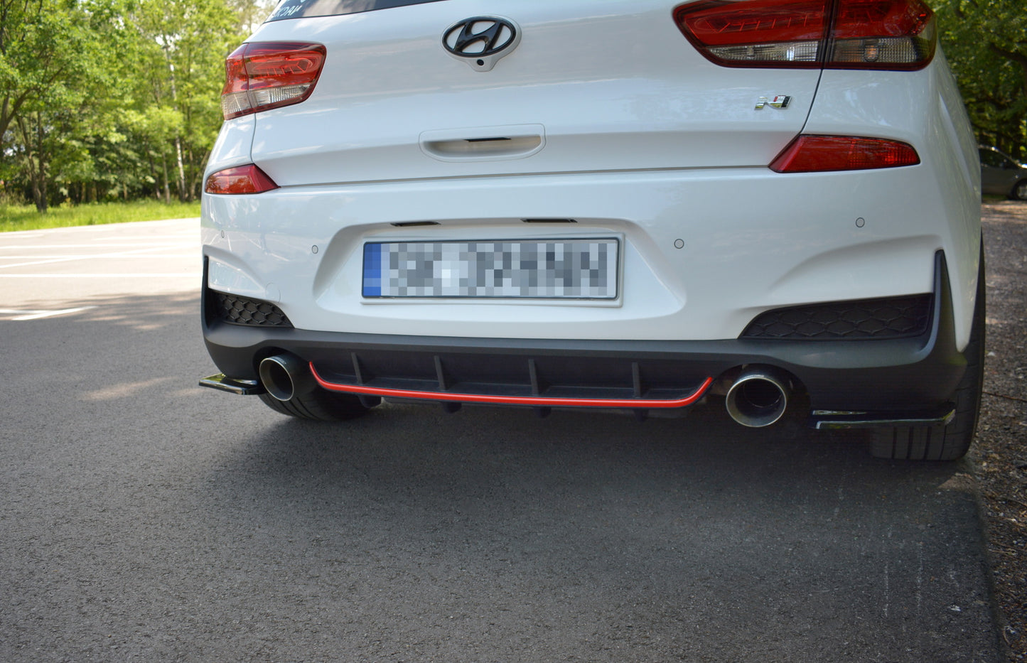 Diffusor Heck Ansatz für Hyundai I30 N Mk3 Hatchback schwarz matt