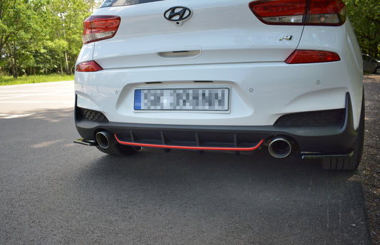 Diffusor Heck Ansatz für Hyundai I30 N Mk3 Hatchback schwarz matt