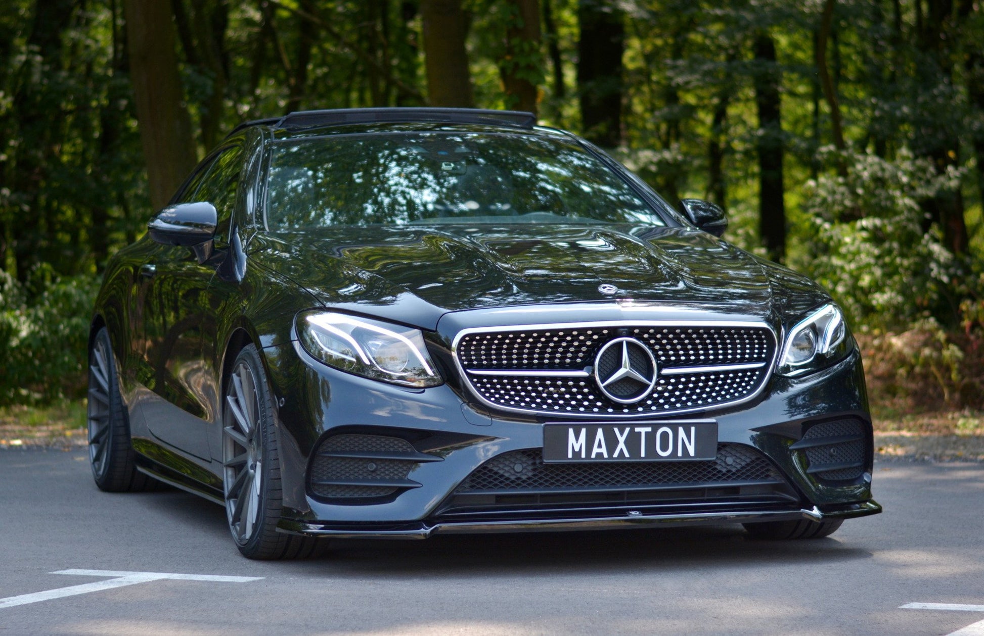 Front Ansatz V.2 für Mercedes-Benz E-Klasse W213 Coupe (C238) AMG-Line schwarz matt