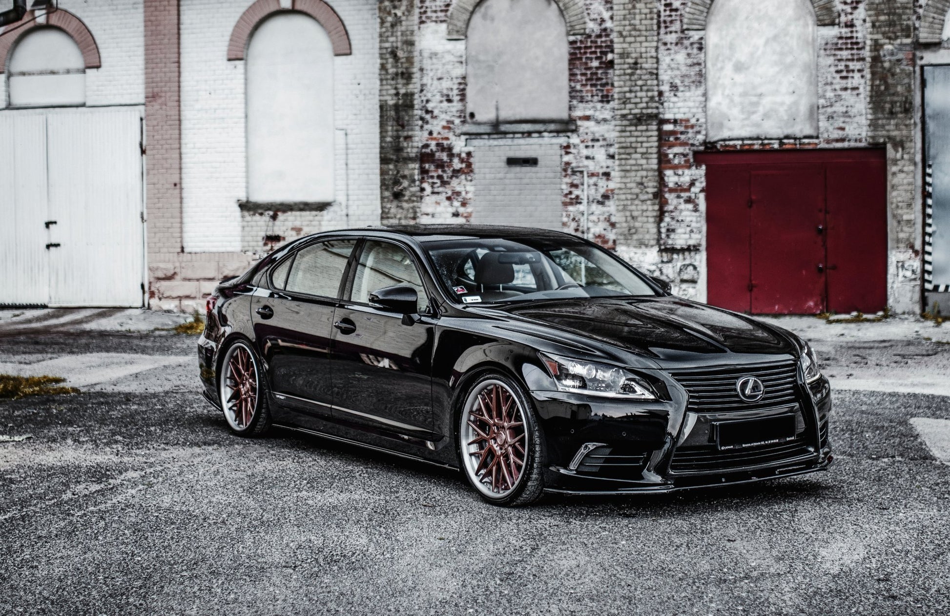 Seitenschweller Ansatz für Lexus LS Long Wheelbase Mk4 Facelift schwarz matt