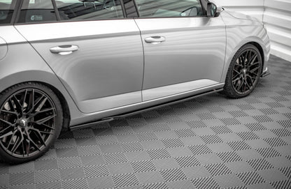 Seitenschweller Ansatz für Skoda Fabia Mk3 schwarz matt