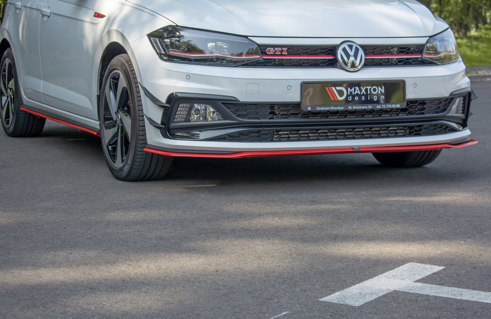 Front Ansatz V.2 für VW POLO MK6 GTI schwarz Hochglanz