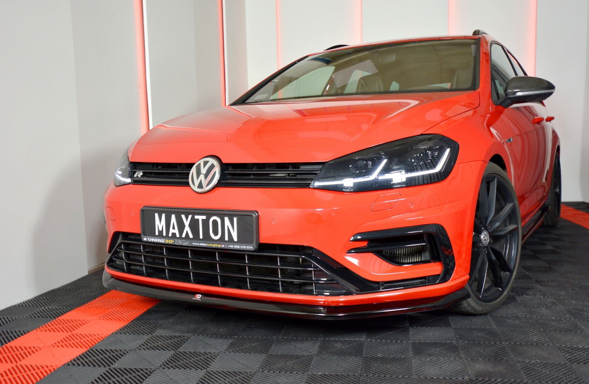 Front Ansatz V.6 für VW Golf 7 R / R-Line Facelift Carbon Look