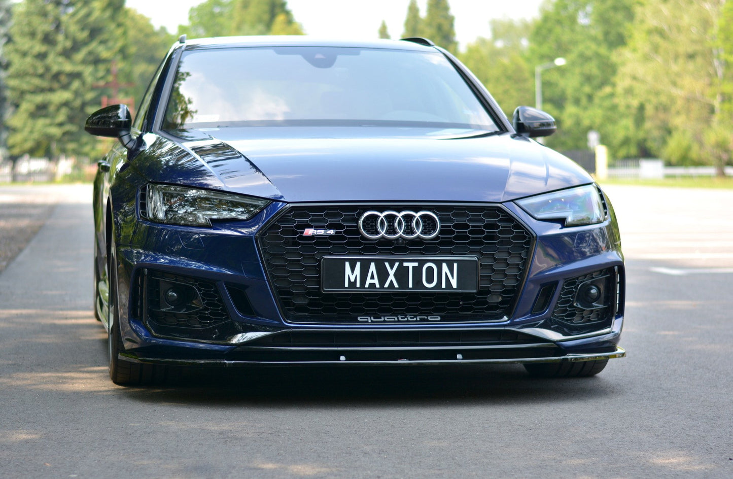 Front Ansatz V.1 für Audi RS4 B9 schwarz matt