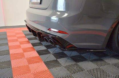 Diffusor Heck Ansatz für Audi S5 F5 Coupe / Sportback schwarz Hochglanz